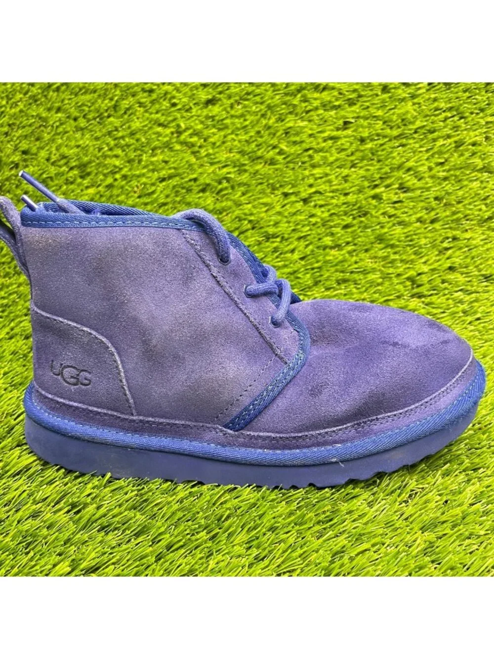 UGG Neumel Mid Girls Size 4Y  Vibrant Purple Violet Hue Leather Chukka Boots